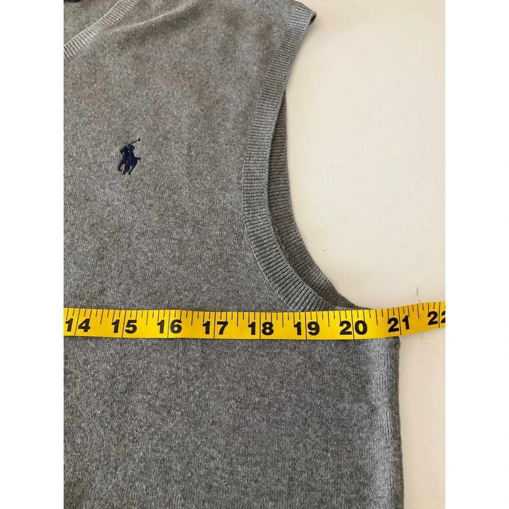 Polo by Ralph Lauren 100% Pima Cotton Sweater Vest Pullover Sleeveless Preppy L